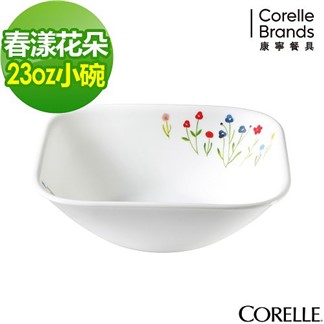 【美國康寧CORELLE】春漾花朵23oz方型小碗