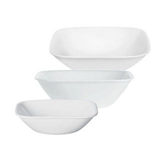 【美國康寧CORELLE】純白3件式餐盤組(C34)