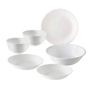 【美國康寧 CORELLE】純白6件式餐盤組(F19)