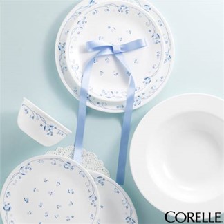 【美國康寧 CORELLE】古典藍5件式餐盤組(E01)