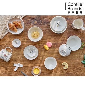 【美國康寧CORELLE】史努比SNOOPY ICECREAM 14件式陶瓷餐具