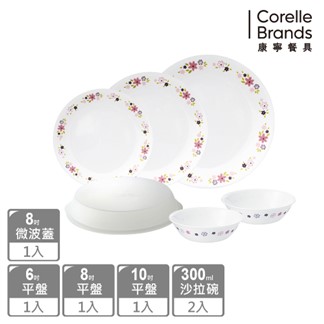 【美國康寧 CORELLE】花漾派對6件式餐盤組-F15