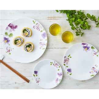 【美國康寧 CORELLE】紫霧花彩餐具7件組-G01