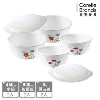 【美國康寧 CORELLE】花漾彩繪6件式餐碗組(F11)