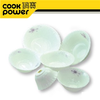 【CookPower鍋寶】強化耐熱餐具-嫣紫百合湯碗6件組SB-LHKW-6