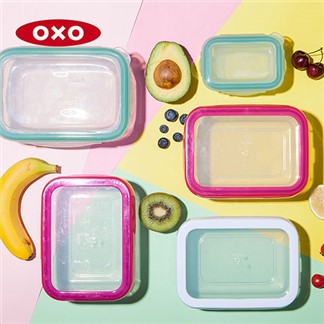 美國OXO 好好開密封保鮮盒-0.9L(野莓) 01022PP095R