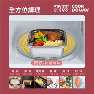 【CookPower鍋寶】可微波316不鏽鋼保鮮盒四入組(BVS-3164Z)
