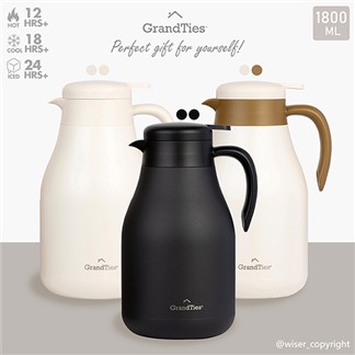 【GrandTies】1800ml真空不鏽鋼熱咖啡壺保溫壺保溫瓶