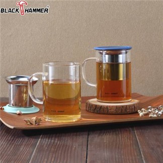 【BLACK HAMMER】泡茶耐熱玻璃直杯580ml
