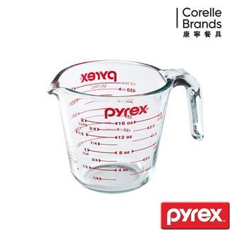 【美國康寧 Pyrex】耐熱玻璃單耳量杯-500ml