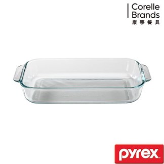 【美國康寧 Pyrex】耐熱玻璃長方形烤盤-1.9L