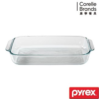 【美國康寧 Pyrex】耐熱玻璃長方形烤盤-2.8L