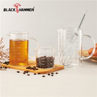 【BLACK HAMMER】簡約 耐熱玻璃量杯500ml