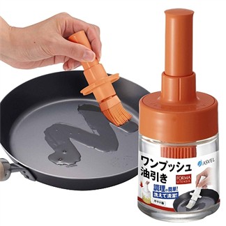 日本ASVEL按壓式調味油刷玻璃罐