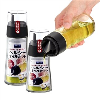 【2入特惠組】日本ASVEL油控式調味油玻璃壺(140ml+200ml)