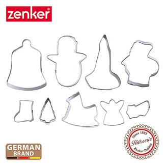 德國Zenker 聖誕造型鍍錫餅乾模九件組