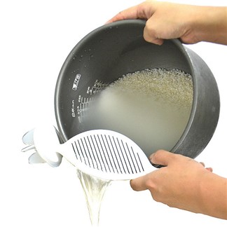 【特惠組】日本INOMATA洗米瀝水器+電動攪拌器