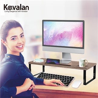 Kavalan 可調式螢幕置物增高架 橡木紋 (95-KMV015OA)