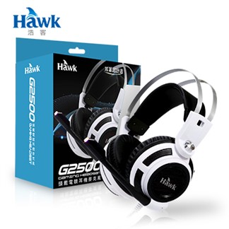 Hawk 頭戴電競耳機麥克風 G2500 (03-HGE2500BW)