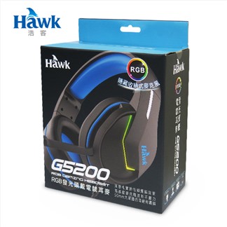 Hawk RGB 發光頭戴電競耳麥 G5200 (03-HGE5200BB)