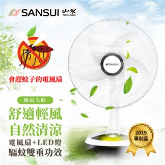 【SANSUI 山水】14吋充電式驅蚊DC扇電風扇 (SDF-14M01)