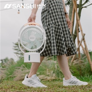 【SANSUI 山水】9吋美型移動智慧驅蚊循環充電式風扇 SDF-0915