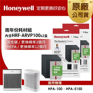美國Honeywell 兩年份耗材組(內含HRF-ARVP100 x2盒)