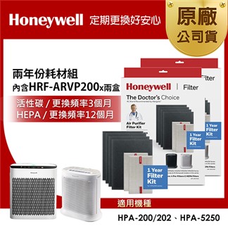 美國Honeywell 兩年份耗材組(內含HRF-ARVP200 x2盒)