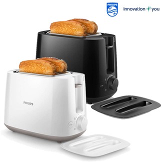 PHILIPS飛利浦 電子式智慧型厚片烤麵包機(黑、白) HD2582