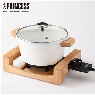 《PRINCESS》荷蘭公主陶瓷料理鍋173030-(白)贈油炸籃