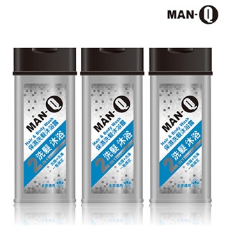 【MAN-Q】2in1保濕洗髮沐浴露x3入(350ml)