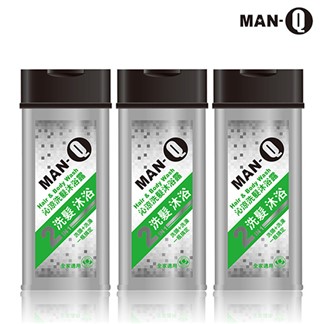 【MAN-Q】2in1沁涼洗髮沐浴露x3入(350ml)