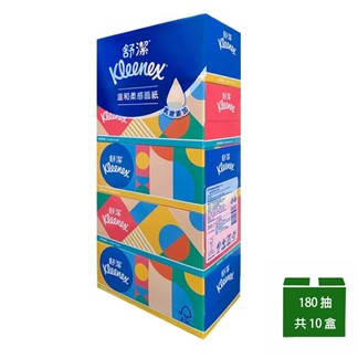 【Kleenex 舒潔】溫和柔感抽取式盒裝面紙 180抽x5盒x2串(盒裝面紙)