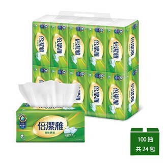 【PASEO 倍潔雅】柔軟舒適抽取式衛生紙 100抽x12包x2串