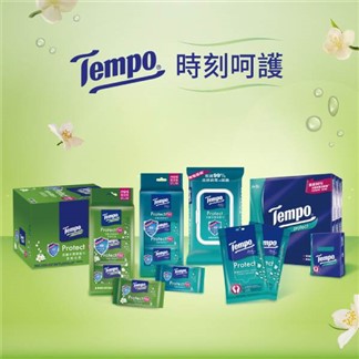 【Tempo】抗菌倍護濕巾 隨身袖珍包 茉莉花(8抽×60包)-盒裝