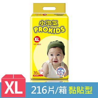 【小淘氣】透氣乾爽紙尿褲-XL(36片x6包)-箱