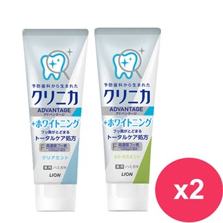 日本獅王固齒佳酵素極致亮白牙膏130g *2條