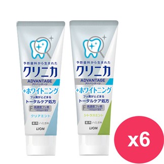 日本獅王固齒佳酵素極致亮白牙膏130g *6條