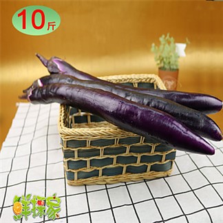 鮮採家 台灣鮮嫩長條紫茄子10台斤(6KG)