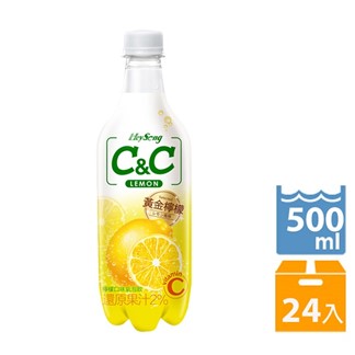 【宅配】黑松汽水C&C氣泡飲(檸檬)500ml*24入