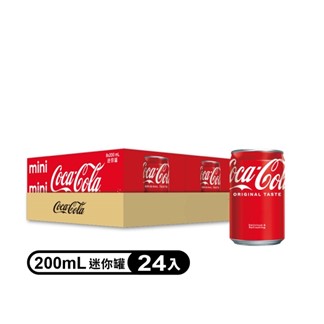 【Coca-Cola 可口可樂】迷你罐200ml 24入