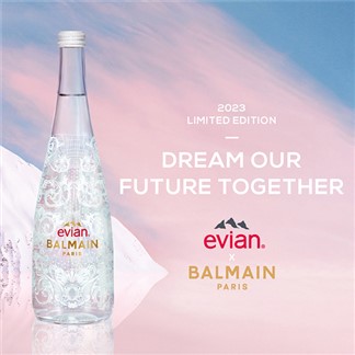 2023 evian x BALMAIN 限量紀念瓶 (750ml 玻璃單瓶)
