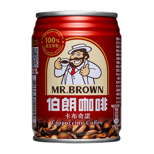 宅配 金車伯朗卡布奇諾咖啡240ml(24入)