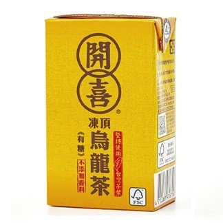 【開喜】凍頂烏龍茶鋁箔包有糖250ml(24入一箱)