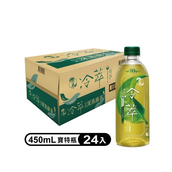 【宅配】原萃冷萃日式深蒸綠茶450ml (24入)