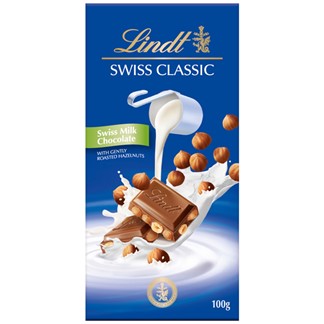 [Lindt 瑞士蓮] 經典榛果牛奶巧克力100g(牛奶巧克力)