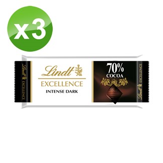 [Lindt瑞士蓮] 極醇系列70%黑巧克力3入組(35gx3)