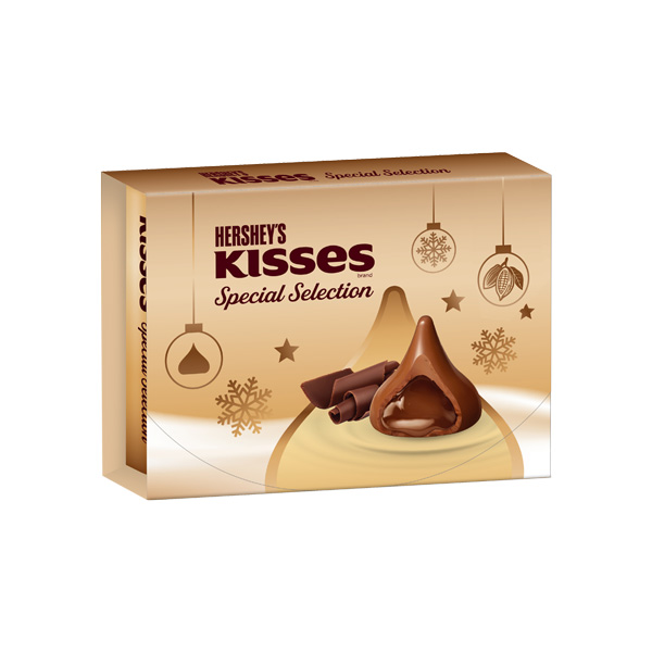 [Hershey's 好時] Kisses可可慕斯口味夾餡牛奶巧克力盒裝(162