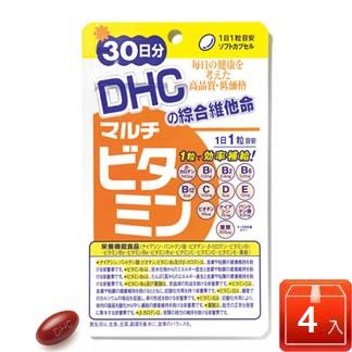 【DHC 】 綜合維他命4包組 (30日份,30粒／包)