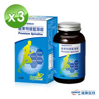 【遠東生技】特級藍藻500mg*150錠 (3瓶)